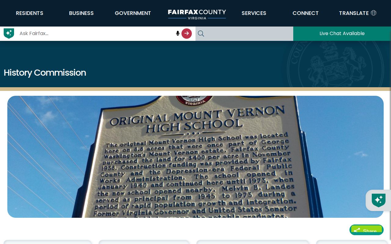 Lincolnia city directory history context from Fairfax County History Commission