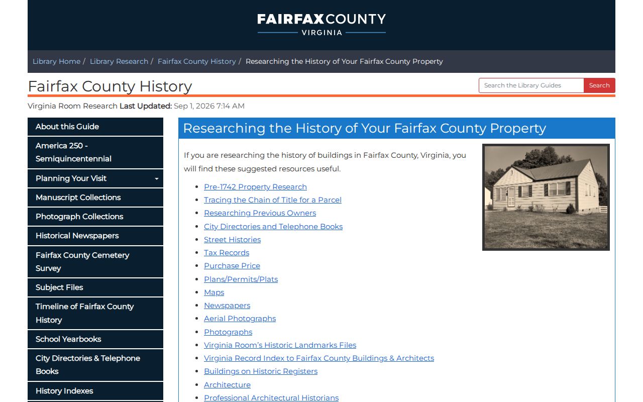 Lincolnia previous residents Fairfax property-history guide